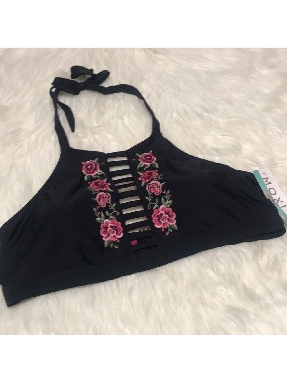 NWT Moxi Blu plus size halter bikini swimsuit top 18/20